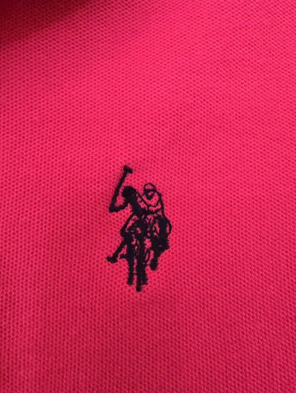 U.S. Polo Assn. Men’s Pique Short Sleeve Polo Shirt Pink, XS - Picture 3 of 9